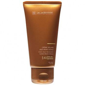 Солнцезащитный регенерирующий крем для лица SPF 40+ / Créme Solaire Anti-Rides Visage SPF 40 Academie Bronzecran Face Age Recovery Sunscreen Cream SPF 40+